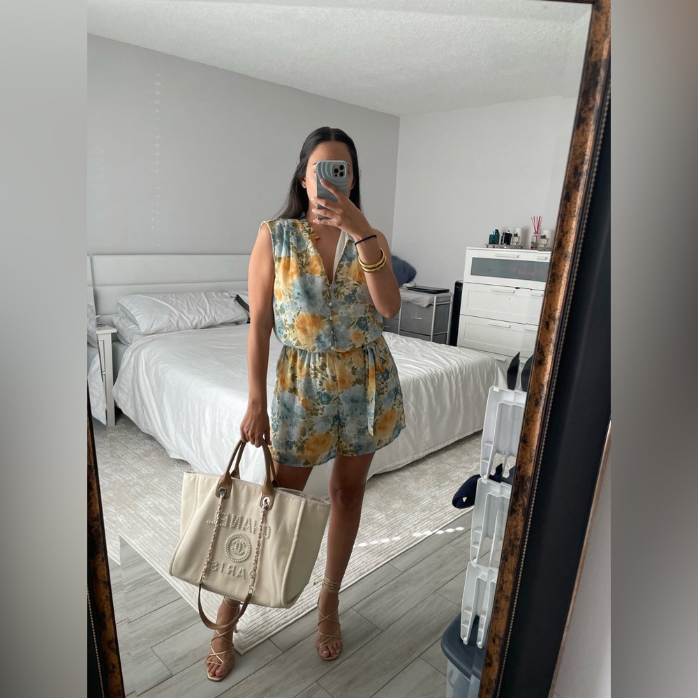 FRAICHE by J Floral Sleeveless Romper